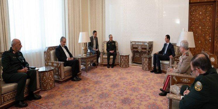 رئیس ستاد کل نیروهای مسلح با رئیس جمهور سوریه دیدار کرد
